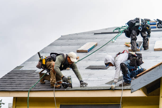 Professional Gutter Installation technician working in Cleveland, NY